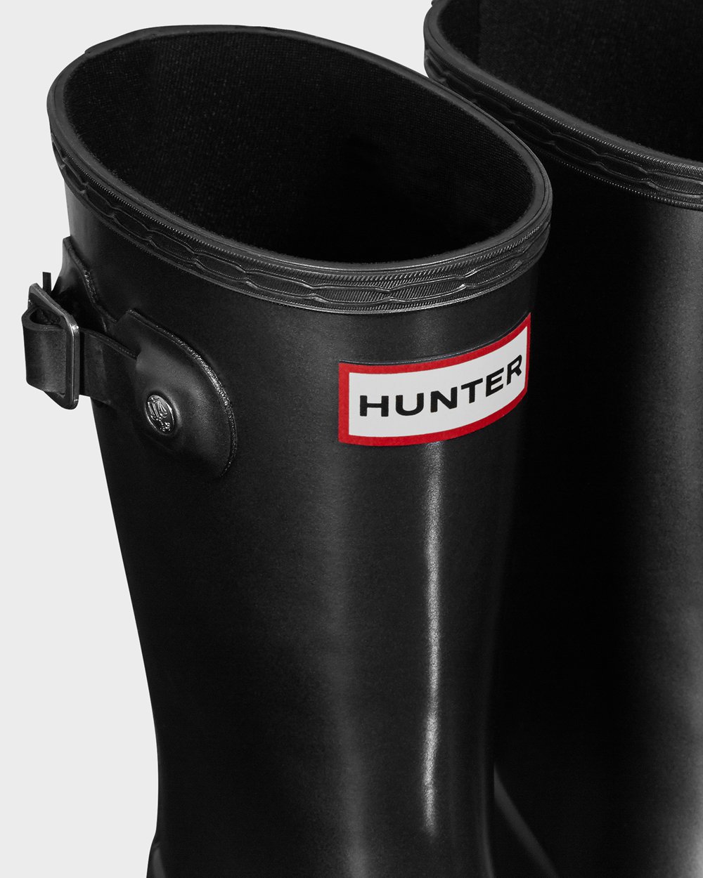 Botas De Agua Original Big Pearlized Hunter Niños - Negros - 652471MBU